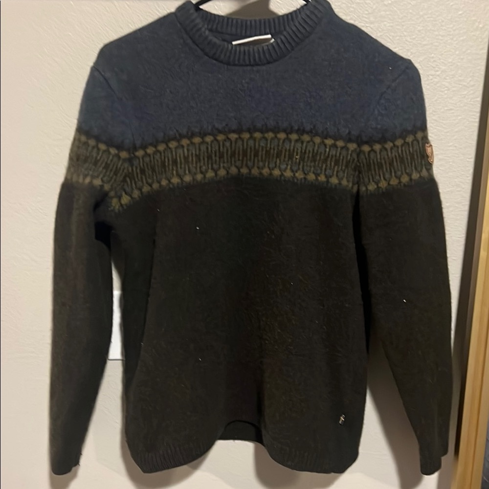 Dale of Norway Wool Sweater - Blue and Brown